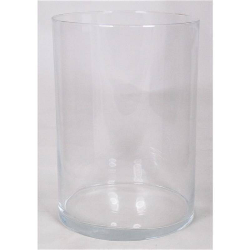 Vaso da terra cilindrico SANYA OCEAN di vetro, trasparente, 70cm, Ø19,5cm