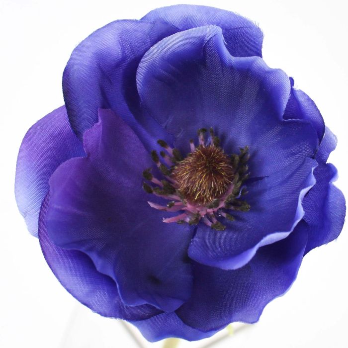 Anemone artificiale FONDA, blu, 30cm, Ø7cm