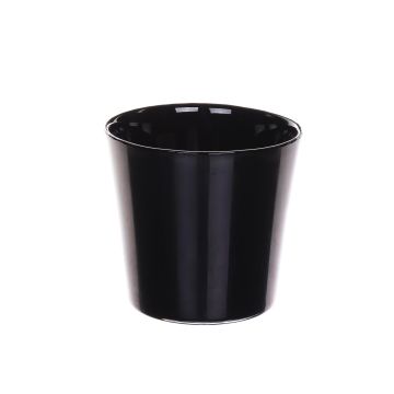 Vaso da piante ALENA, vetro, nero, 12,5cm, Ø13,3cm