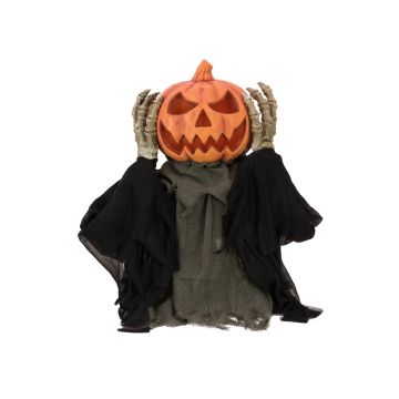 Zucca zombie di Halloween DOMINICUS, funzione suono e movimento, LED, 62cm