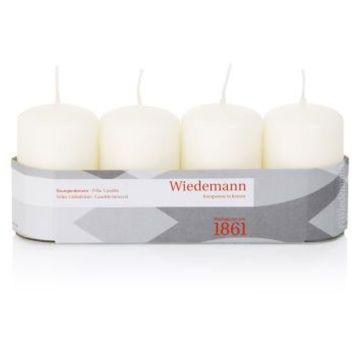 Candele dell'Avvento JENARO, 4 pezzi, avorio, 8cm, Ø5cm, 18h - Made in Germany