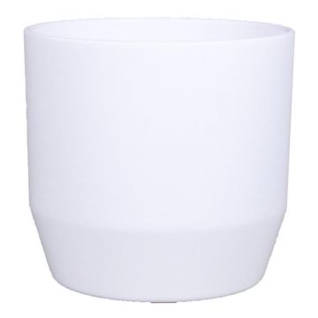 Vaso da piante in ceramica LENAS, bianco-opaco, 16 cm, Ø17,5 cm