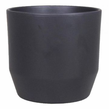 Vaso da piante in ceramica LENAS, antracite opaco, 18,5cm, Ø19,5cm