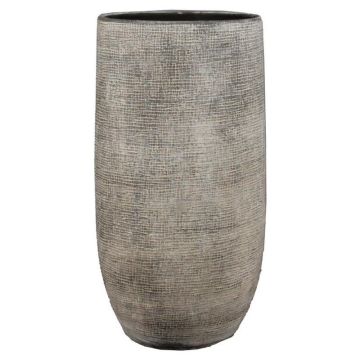 Portafiori in ceramica AGAPE con grano, grigio cemento, 50cm, Ø32cm