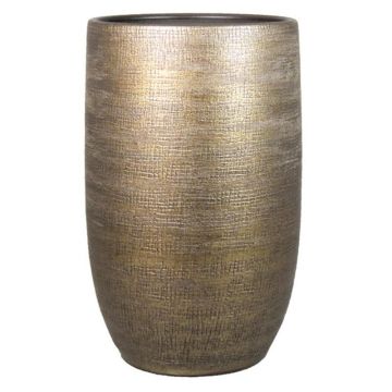 Portafiori in ceramica AGAPE con grano, oro, 50cm, Ø32cm