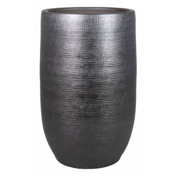 Portafiori in ceramica AGAPE con grano, nero, 50cm, Ø32cm