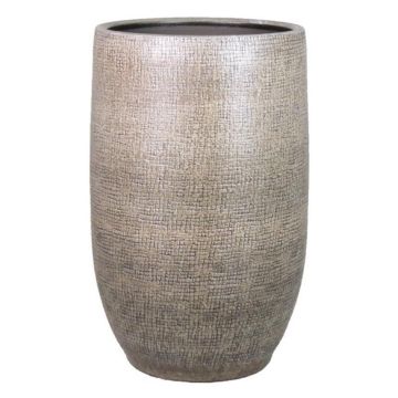 Portafiori in ceramica AGAPE con grano, bianco-marrone, 50cm, Ø32cm