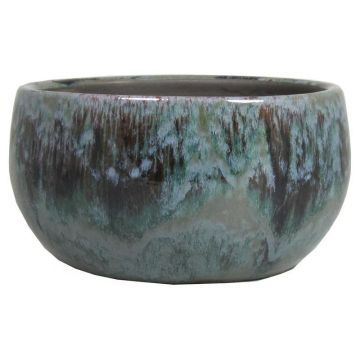 Ciotola in ceramica GIORGOS con motivo, verde-crema, 12cm, Ø24cm