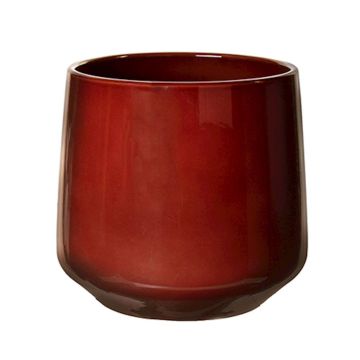 Cachepot ZIOKA in ceramica, rosso merlot, 26 cm, Ø29 cm