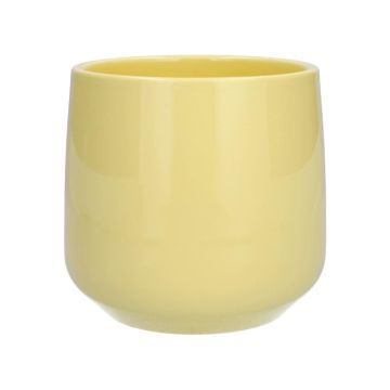 Cachepot ZIOKA in ceramica, giallo opaco, 26 cm, Ø29 cm