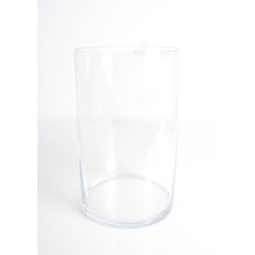 Vaso cilindrico SANSA EARTH in vetro, trasparente, 30cm, Ø18,5cm