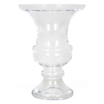 Vaso da fiori SONJA su piede, imbuto/rotondo, trasparente, 34cm, Ø25cm