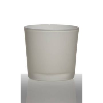 Vaso da fiori ALENA FROST, cilindro/rotondo, bianco opaco, 11 cm, Ø11,5 cm