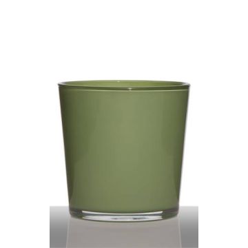 Vaso da fiori ALENA, cilindro/rotondo, verde erba, 19 cm, Ø19 cm