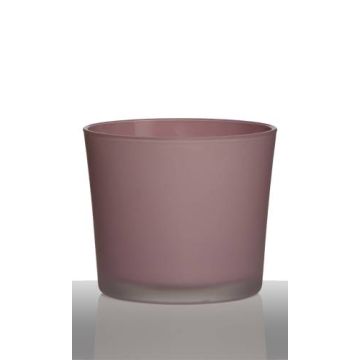 Vaso da fiori ALENA FROST, cilindro/rotondo, rosa antico effetto opaco, 12,5 cm, Ø14,5 cm