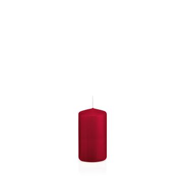 Candela votiva / Candela a colonna MAEVA, rosso scuro, 8cm, Ø4cm, 12h - Made in Germany