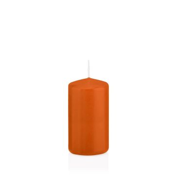 Candela votiva / Candela a colonna MAEVA, arancione, 12cm, Ø6cm, 40h - Made in Germany