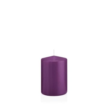 Candela votiva / Candela a colonna MAEVA, viola, 10cm, Ø7cm, 42h - Made in Germany