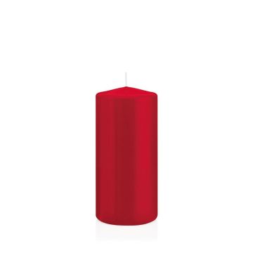 Candela votiva / Candela a colonna MAEVA, rosso rubino, 15cm, Ø7cm, 63h - Made in Germany