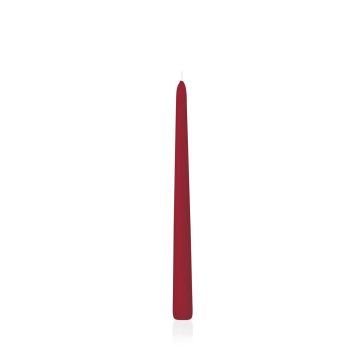 Candela da tavolo / Candela per la casa PALINA, rosso scuro, 25cm, Ø2,5cm, 8h - Made in Germany