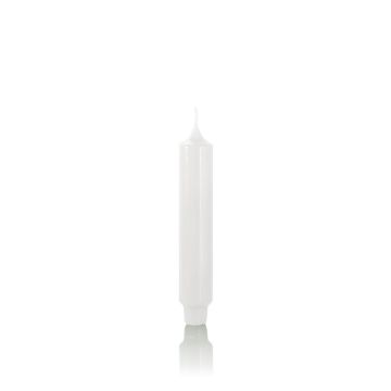 Candela conica / Candela per la casa ARIETTA, bianco, 16,4cm, Ø2,8cm, 6h - Made in Germany