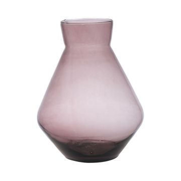 Vaso da fiori RAMUNDA in vetro, riciclato, viola-trasparente, 30 cm, Ø25 cm