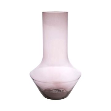 Vaso da fiori ENEDINA in vetro, riciclato, viola-trasparente, 30cm, Ø19cm