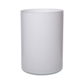 Vaso cilindrico in vetro SANYA EARTH, bianco, 25 cm, Ø18 cm