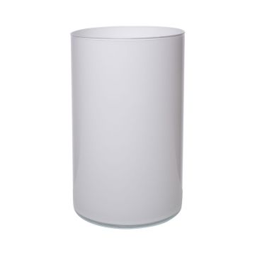 Vaso cilindrico in vetro SANYA EARTH, bianco, 30 cm, Ø16 cm