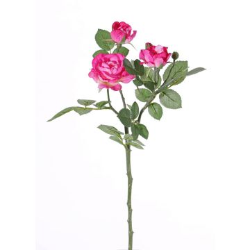 Ramo di rosa artificiale CORALEE, fucsia, 50cm, Ø3-7cm