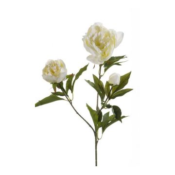 Peonia decorativa MISTI, crema, 70cm