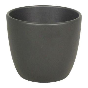 Vaso da piante TEHERAN BASAR, ceramica, grigio antracite-opaco, 12cm, Ø13,5cm