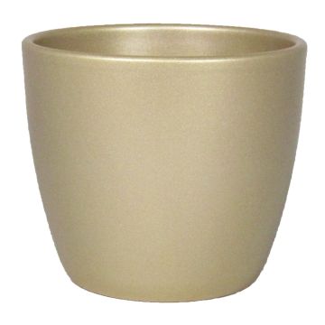 Vaso da piante TEHERAN BASAR, ceramica, oro-opaco, 19,5cm, Ø22,5cm