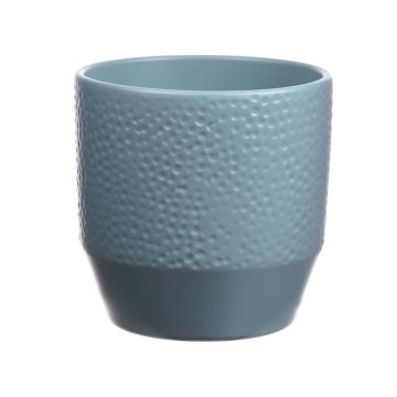 Vaso da fiori BIHAM, in ceramica, con ammaccature, verde chiaro, 13,2cm, Ø13,5cm