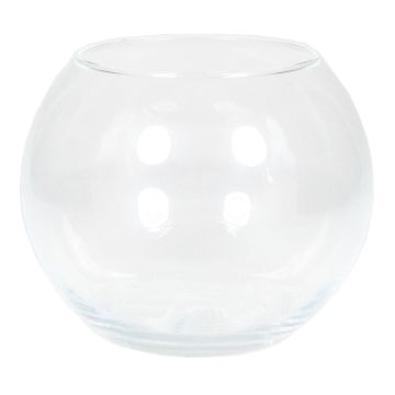 Vaso a sfera per candele TOBI OCEAN in vetro, trasparente, 9,5cm, Ø12cm