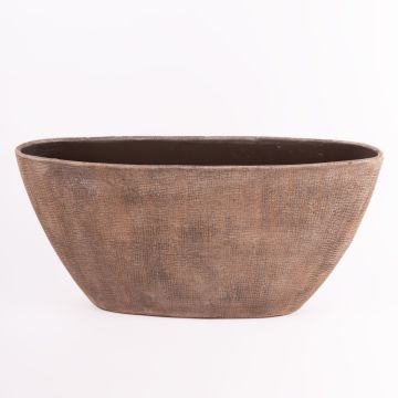 Ciotola da barca in ceramica AGAPE con grano, grigio cemento, 73x17x36cm